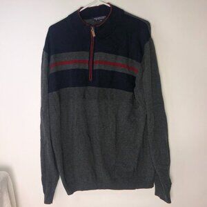 Roundtree & Yorke Gray & Dark Blue Sweater Men's XLT